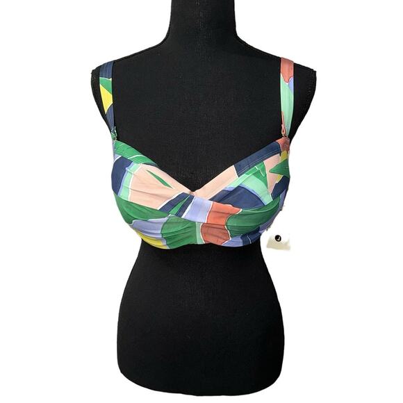 NWT! Artesands L'Avana Multi Botticelli Bandeau Bikini Top - Size 16 - Picture 8 of 13